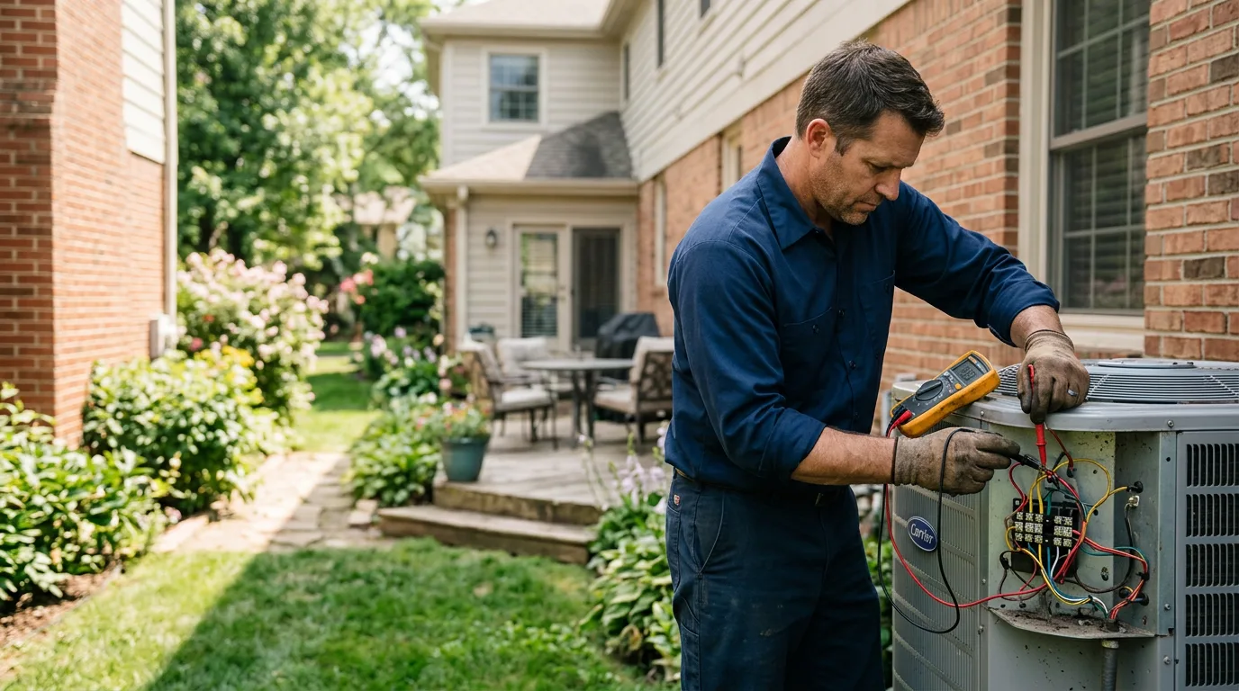 HVAC technician working near Cherry Valley, MA